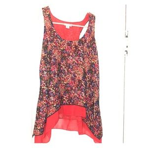 Floral Flowy Tank Top Small Xhilaration